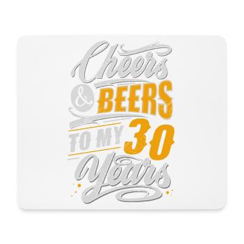 30e anniversaire des amateurs de bière - Tapis de souris (format paysage) - blanc - Devant