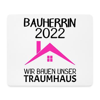 Bauherrin Hausbau Baustelle Richtfest 2022 - Mousepad (Querformat) - Weiß - Vorne