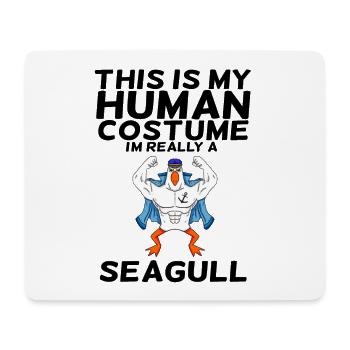 La mouette - Tapis de souris (format paysage) - blanc - Devant