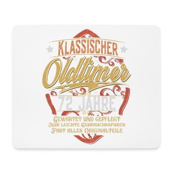 72. Geburtstag Oldtimer - Mousepad (Querformat) - Weiß - Vorne