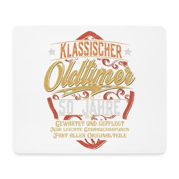 50. Geburtstag Oldtimer - Mousepad (Querformat) - Weiß - Vorne