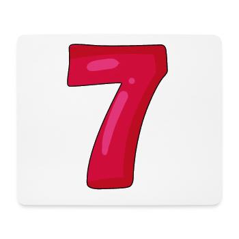 Numéro 7 - Nombre 7 - Tapis de souris (format paysage) - blanc - Devant