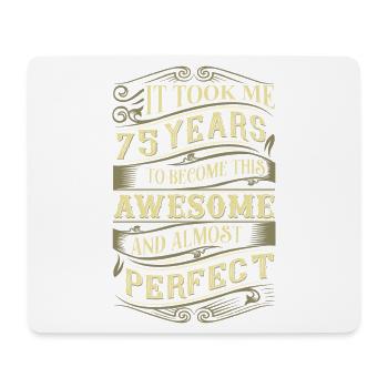 75. Geburtstag - Mousepad (Querformat) - Weiß - Vorne