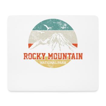 Rocky Mountain Wandern Vintage - Mousepad (Querformat) - Weiß - Vorne