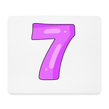 7 lila - Mousepad (Querformat) - Weiß - Vorne