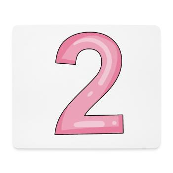 2 pink - Mouse Pad (horizontal) - white - Front