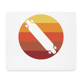 Longboarden Longboard Vintage - Mousepad (Querformat) - Weiß - Vorne