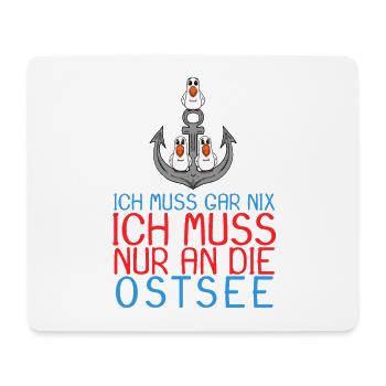 Ostsee Anker Möwe Geschenk - Mousepad (Querformat) - Weiß - Vorne