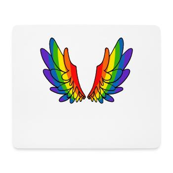 Rainbow Angel Wings - Angel Wings - Mouse Pad (horizontal) - white - Front