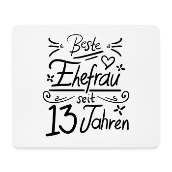 13 Hochzeitstag - Beste Ehefrau seit 13 Jahren - Mousepad (Querformat) - Weiß - Vorne
