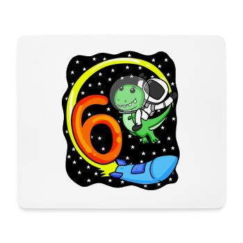 6ème anniversaire astronaute 6 ans garçon cadeau - Tapis de souris (format paysage) - blanc - Devant