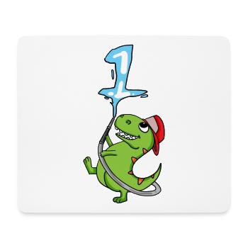 1st Birthday Dinosaur Fire Brigade Gift - Mouse Pad (horizontal) - white - Front