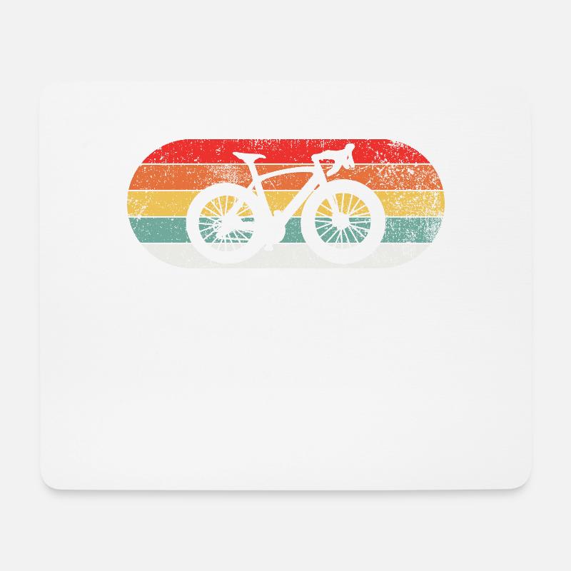 Radfahren Radfahrer Vintage - Mousepad (Querformat) - Weiß