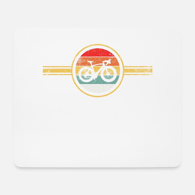 Radfahren Radfahrer Vintage - Mousepad (Querformat) - Weiß