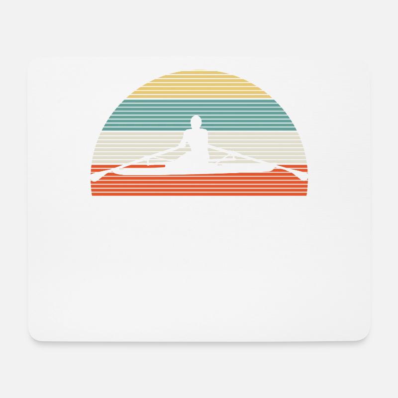 Rudern Ruderer Vintage - Mousepad (Querformat) - Weiß