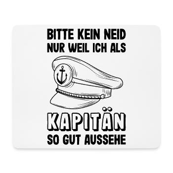 Kapitän Mütze Käptn Bootsführerschein Schifffahrt - Mousepad (Querformat) - Weiß - Vorne