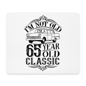 65th Birthday Classic Oldtimer - Mouse Pad (horizontal) - white - Front