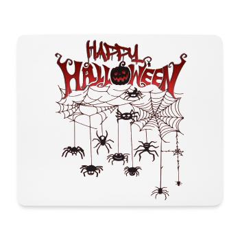 Happy Halloween Spinnen - Kürbis, Halloween Party - Mousepad (Querformat) - Weiß - Vorne