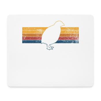 Wachtel Vogel Wachtelbesitzer - Mousepad (Querformat) - Weiß - Vorne
