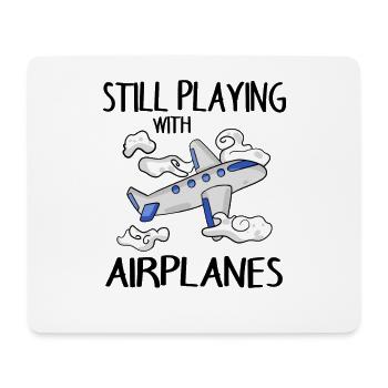 Flugzeug - Mousepad (Querformat) - Weiß - Vorne