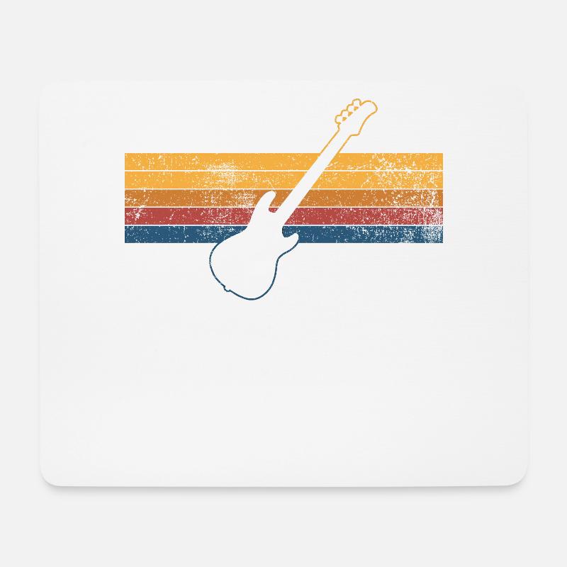 Gitarre Gitarrist - Mousepad (Querformat) - Weiß