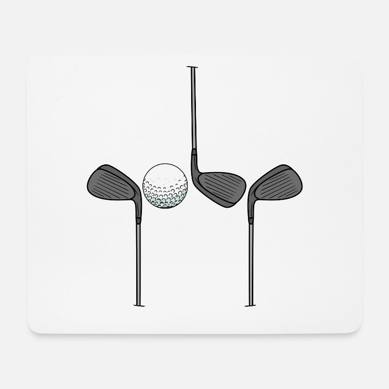 Golfschläger Golfspieler - Mousepad (Querformat) - Weiß