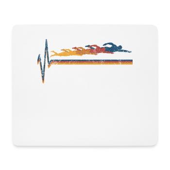 Schwimmen Schwimmer - Mousepad (Querformat) - Weiß - Vorne
