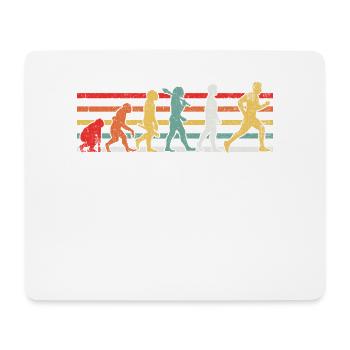 Evolution Läufer - Mousepad (Querformat) - Weiß - Vorne