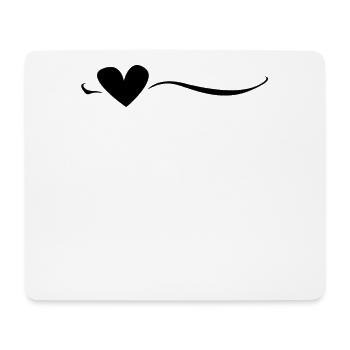 Line Heart Black - Mouse Pad (horizontal) - white - Front