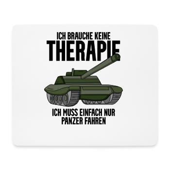 Panzer Militär Geschenk - Mousepad (Querformat) - Weiß - Vorne