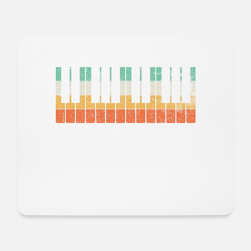 Klavier Pianist - Mousepad (Querformat) - Weiß