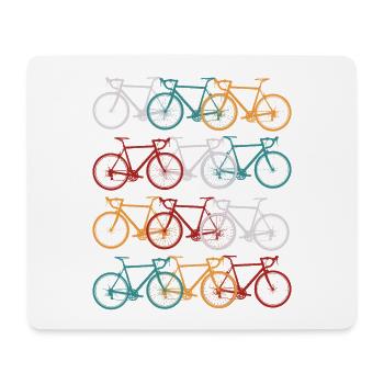 Vélo de course vintage vélo vélo de course rétro - Tapis de souris (format paysage) - blanc - Devant