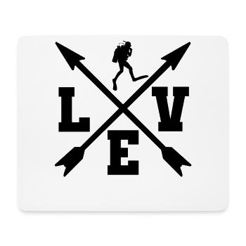 Taucher Tauchen - Mousepad (Querformat) - Weiß - Vorne
