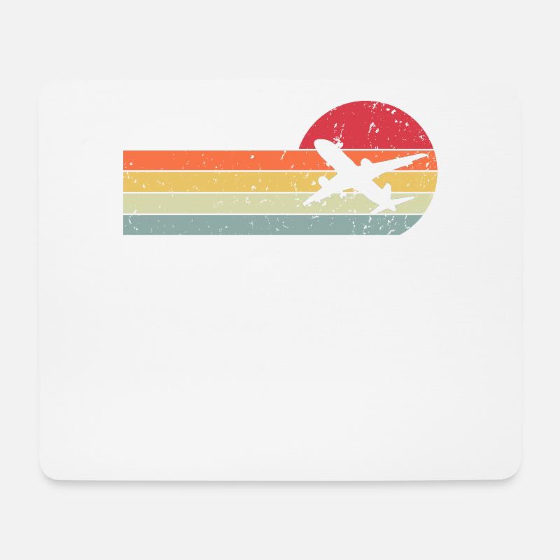Flugzeug - Mousepad (Querformat) - Weiß