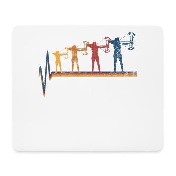 Bogenschießen Bogenschützin - Mousepad (Querformat) - Weiß - Vorne