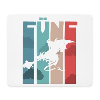 Drache 5. Geburtstag Kinder Drachen - Mousepad (Querformat) - Weiß - Vorne