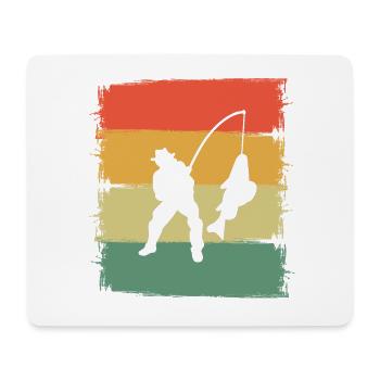 Angler - Mousepad (Querformat) - Weiß - Vorne