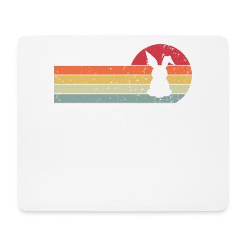 Lapin - Tapis de souris (format paysage) - blanc - Devant