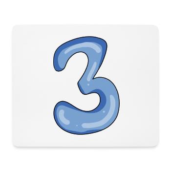 3 - Mousepad (Querformat) - Weiß - Vorne