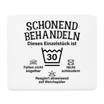 Schonend Behandeln Dreißig Geschenk 30. Geburtstag - Mousepad (Querformat) - Weiß - Vorne