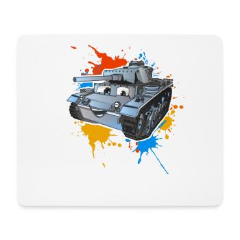Tank - Mouse Pad (horizontal) - white - Front