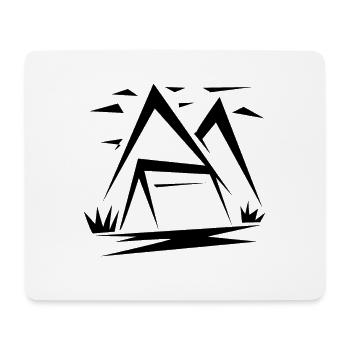 Berg Berge Wandern - Mousepad (Querformat) - Weiß - Vorne