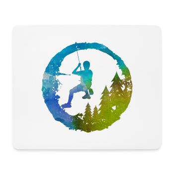 Mountaineer Dad Father's Day Watercolor Climber - Mouse Pad (horizontal) - white - Front