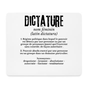 Dictature - Tapis de souris (format paysage) - blanc - Devant