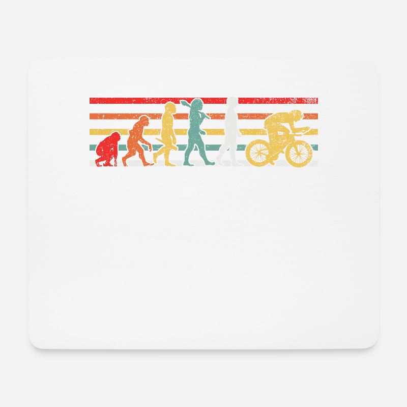 Radfahren Radfahrer - Mousepad (Querformat) - Weiß
