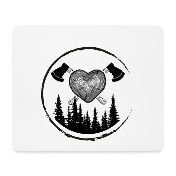 Wald im Kreis - Mousepad (Querformat) - Weiß - Vorne