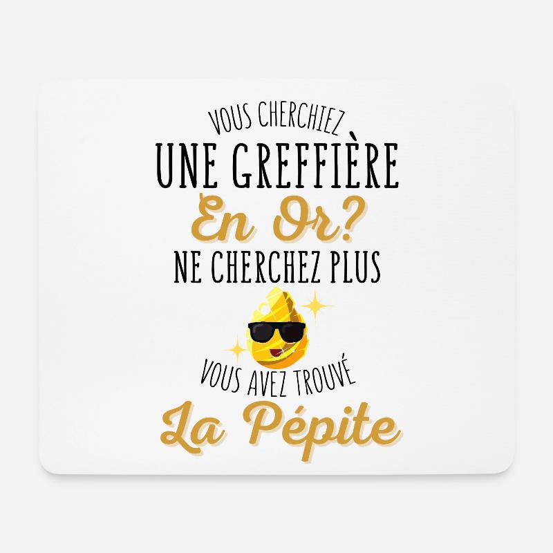 Vous Cherchiez une Greffière en Or? - Humour - Tapis de souris (format paysage) - blanc