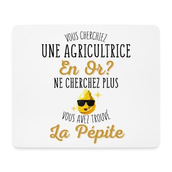 Vous Cherchiez une Agricultrice en Or? - Humour - Tapis de souris (format paysage) - blanc - Devant