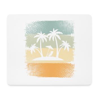 Kleine Insel Mit Palmen - Mousepad (Querformat) - Weiß - Vorne