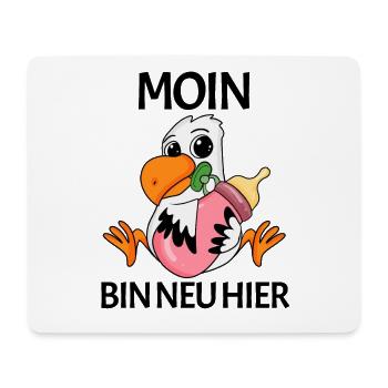 Geburt Baby Hamburg Moin bin neu hier - Mousepad (Querformat) - Weiß - Vorne